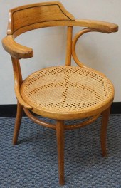 THONET AUSTRIA CANED SEAT AND