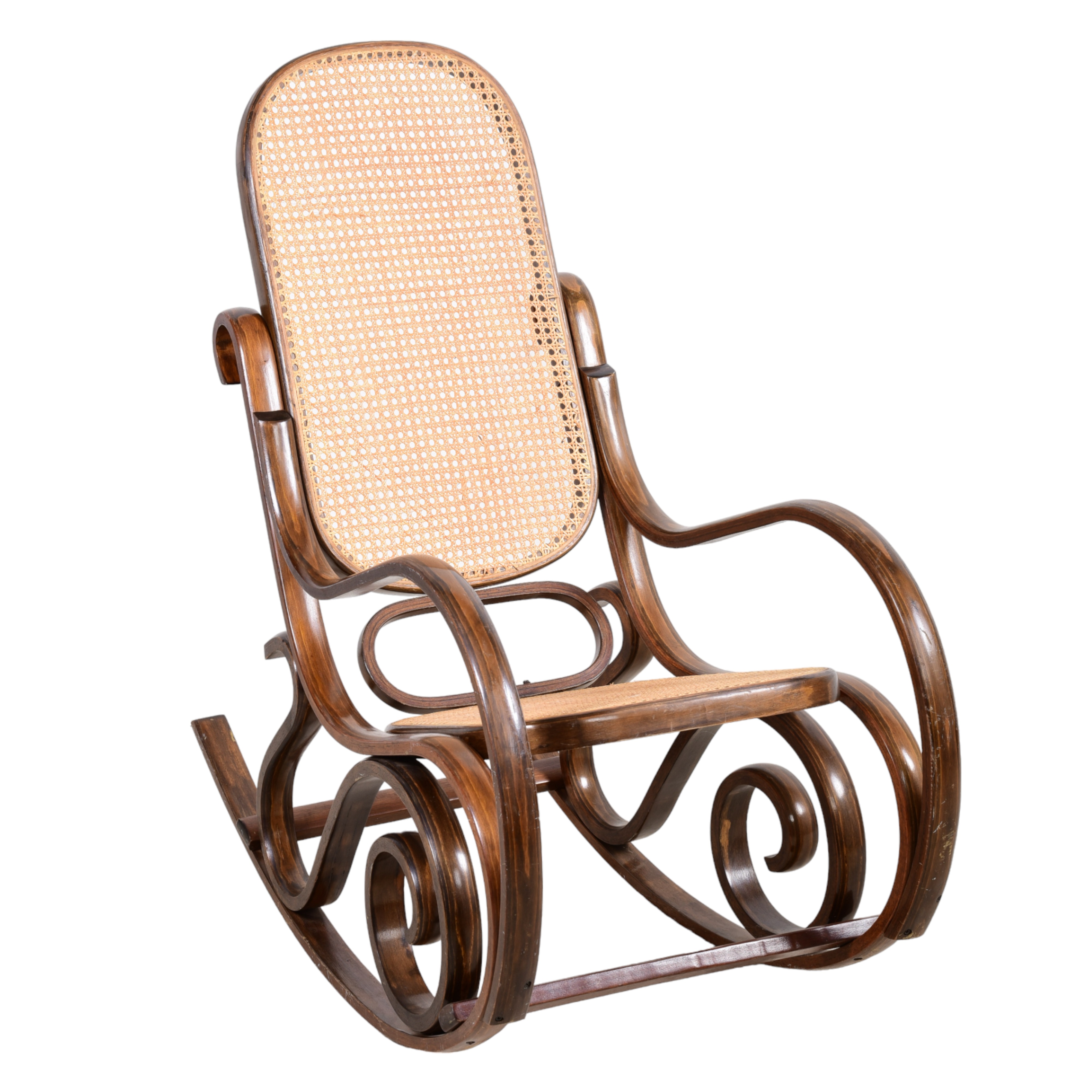 Thonet style caned and oak