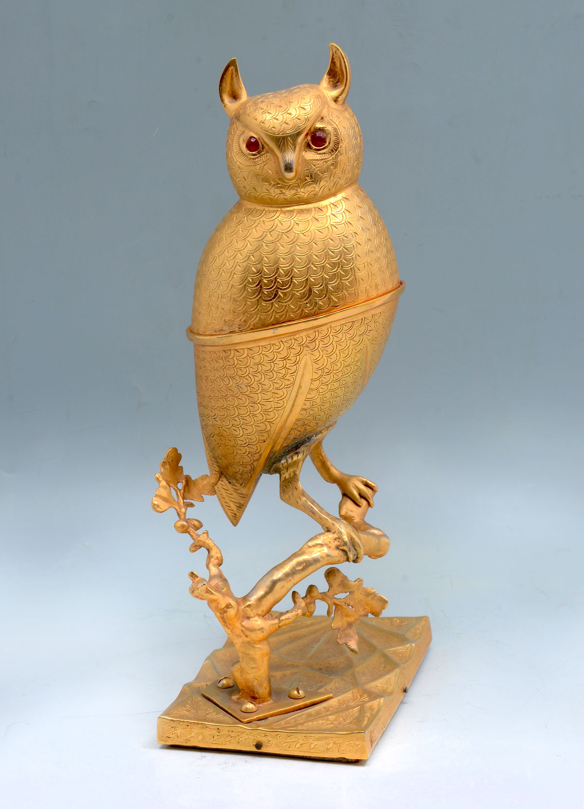 THORENS OWL MUSIC BOX CONTAINER: