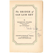 THORNTON WILDER SIGNED PULITZE