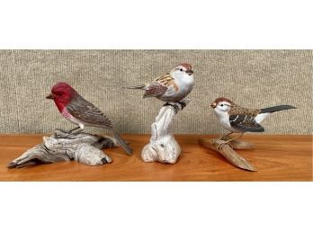 Thre contemporary artisan carved