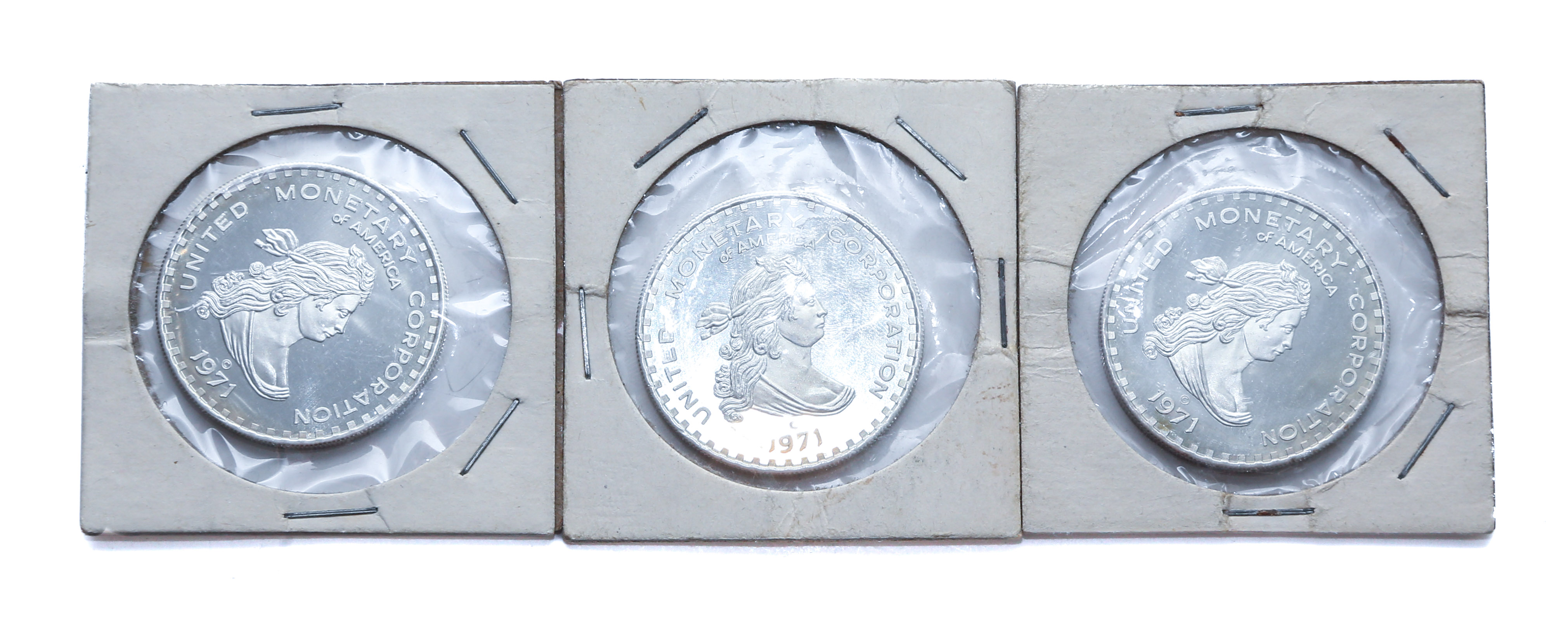 THREE 1 OUNCE STERLING COINS