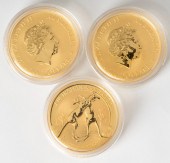 THREE-1 OZ GOLD AUSTRALIAN KAN