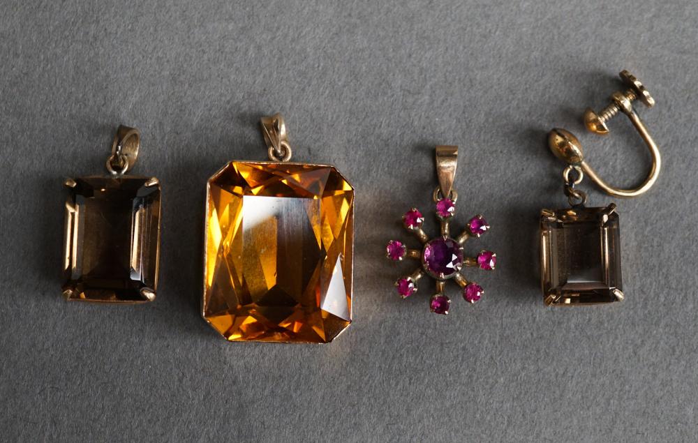 THREE 10-KARAT YELLOW-GOLD