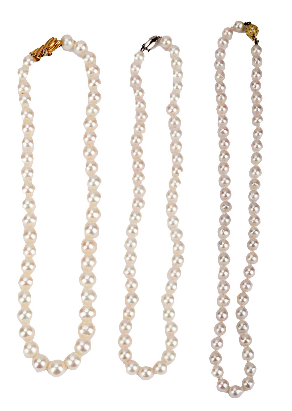 THREE 14 KARAT GOLD, DIAMOND, &