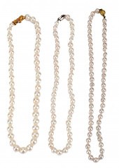 THREE 14 KARAT GOLD, DIAMOND,