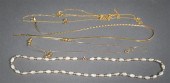 THREE 14-KARAT GOLD NECKLACES