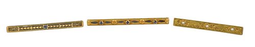 THREE 14 KARAT GOLD WORDLEY ALLSOPP