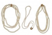 THREE 14 KARAT YELLOW GOLD & C