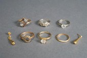 THREE 14-KARAT YELLOW-GOLD RIN