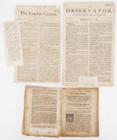 THREE 17TH CENTURY NEWSPAPERSA