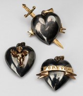 THREE 18 KARAT YELLOW GOLD & B