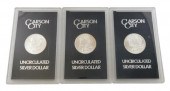 †THREE 1884 - CC ONE DOLLAR UN