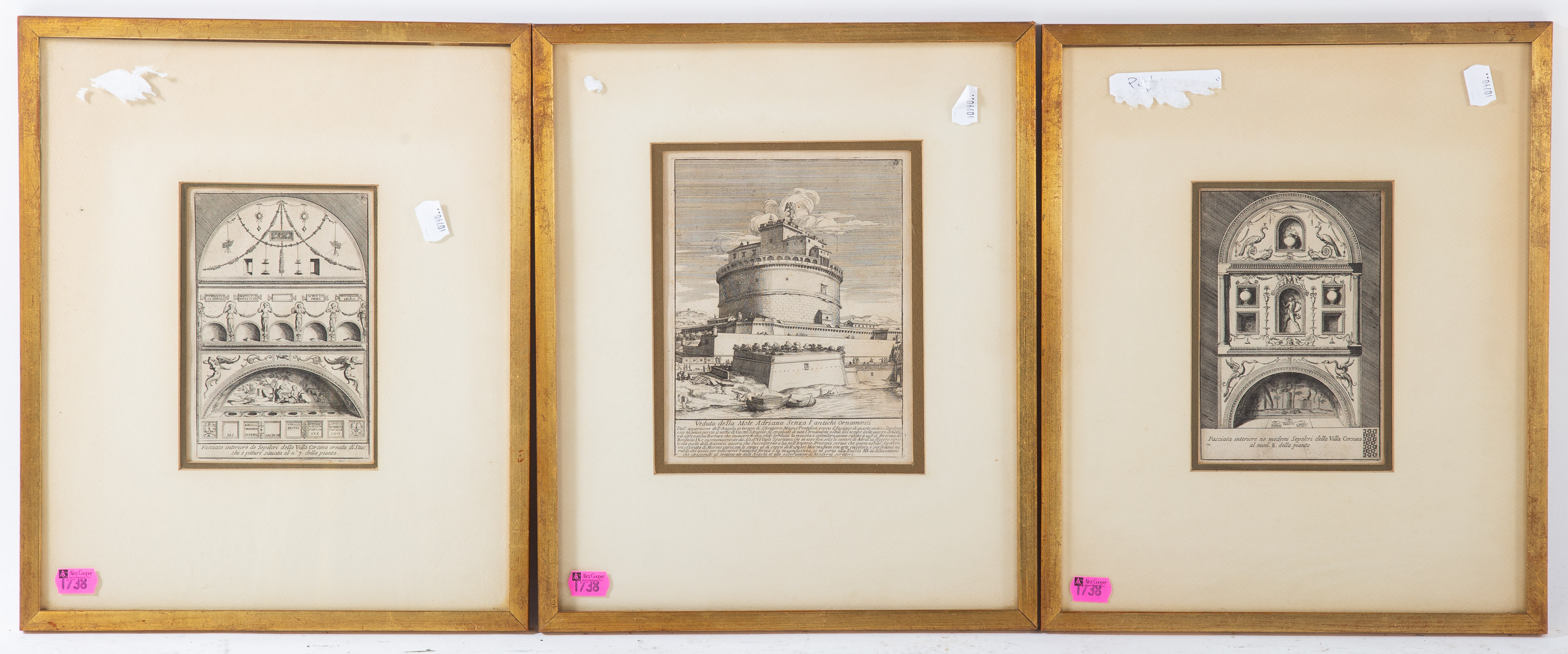 THREE 18TH C. ENGRAVINGS OF ROMAN