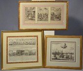 THREE 18TH C. FRAMED PRINTSThr