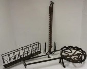 THREE 18TH C WROUGHT IRON PIEC