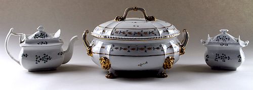 THREE 18TH CENT. PORCELAIN TABLE
