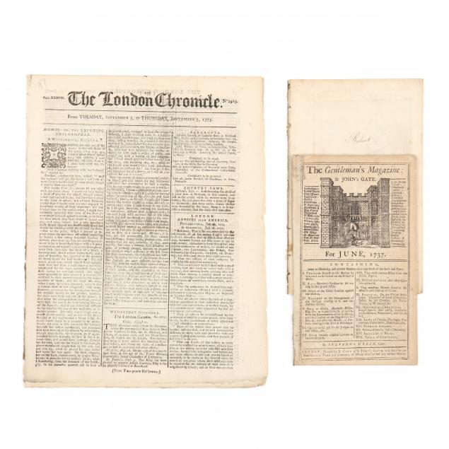 THREE 18TH CENTURY ENGLISH