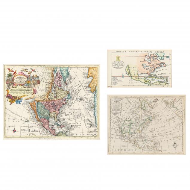 THREE 18TH CENTURY MAPS OF NORTH