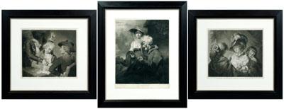 Three 18th century mezzotints: