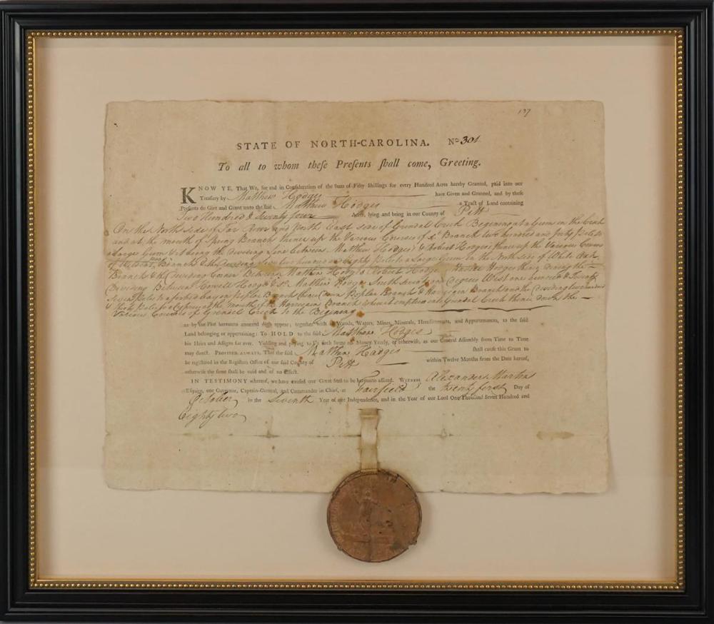 THREE 18TH CENTURY NORTH CAROLINA