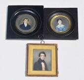 THREE 18TH/19TH C. PORTRAIT MI