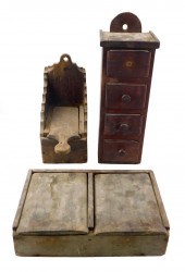 THREE 18TH/19TH C. WOODEN STOR