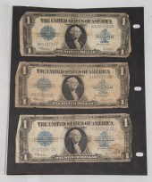 THREE 1923 $1 SILVER CERTIFICA
