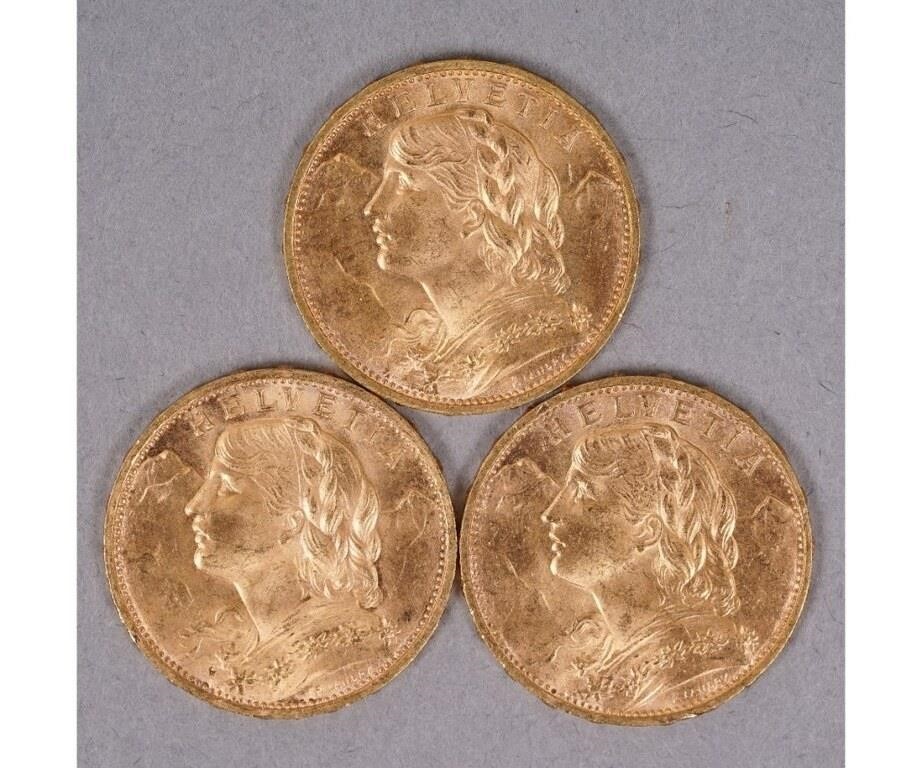 Three 1930 Swiss Helvita 20