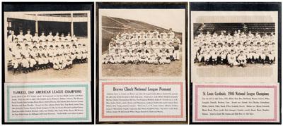 Three 1940s baseball team photos: