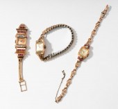 THREE 1940'S STYLE ROSE GOLD,