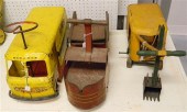 Three 1950-60's pressed steel