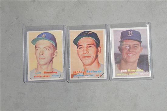 THREE 1957 TOPPS ROOKIE BASEBALL