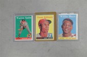 THREE 1958 TOPPS BASEBALL CARD