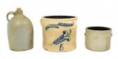 THREE 19TH C. AMERICAN SALT-GL