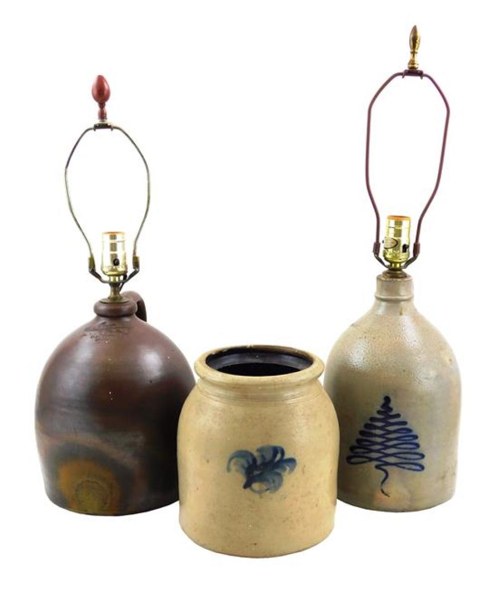THREE 19TH C. AMERICAN STONEWARE