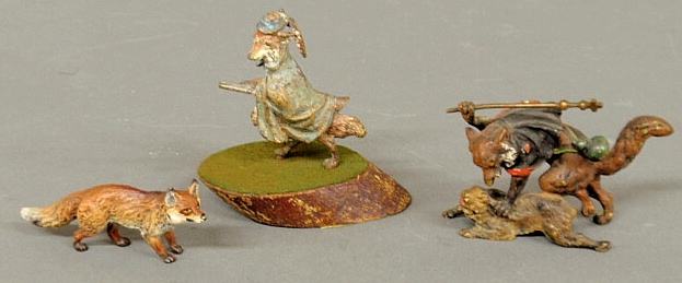 Three 19th c. Austrian cold painted