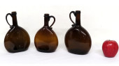 THREE 19TH C. BLOWN FLATTENED