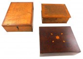 THREE 19TH C. BOXES, INCLUDING