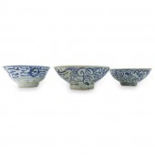 THREE 19TH C. CHINESE MING POR