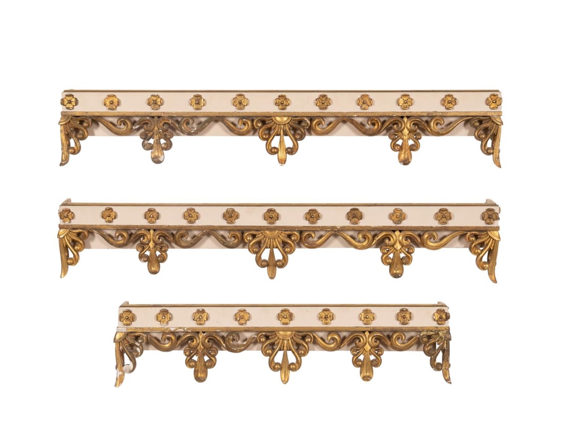 THREE 19TH C. CLASSICAL PARCEL GILT