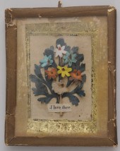 THREE 19TH C. CUT AND PAINTED