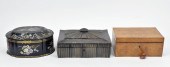 THREE 19TH C. DRESSER BOXES. A