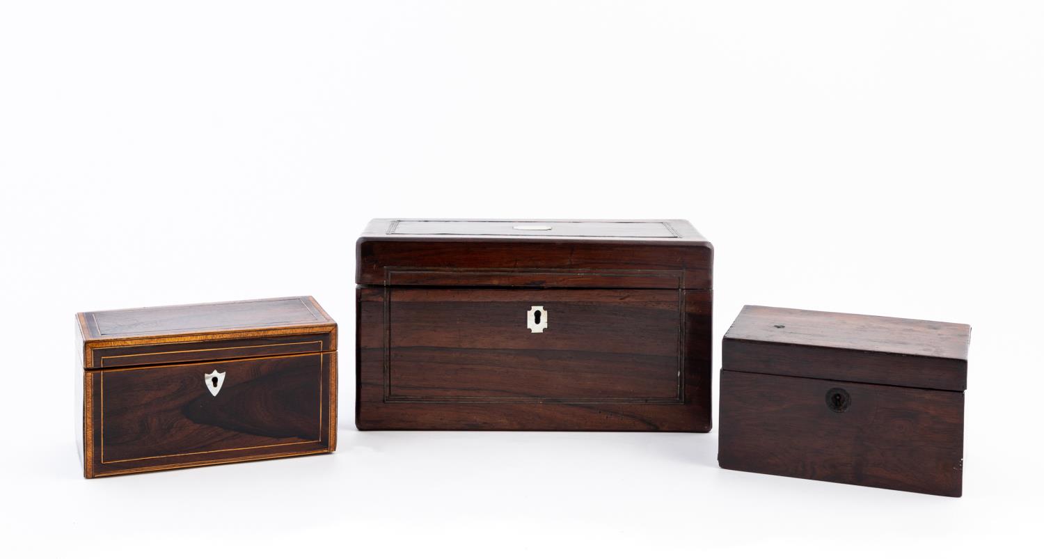 THREE 19TH C. ENGLISH ROSEWOOD