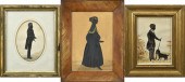 THREE 19TH C. FULL LENGTH SILH