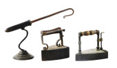 THREE 19TH C. IRONS, TWO BOX I