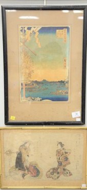 THREE 19TH C. JAPANESE WOODBLO