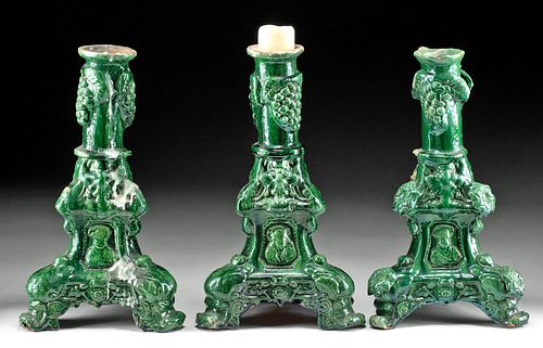THREE 19TH C. MEXICAN POTTERY