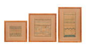 THREE 19TH C. NEEDLEPOINT SAMP