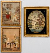 THREE 19TH C NEEDLEWORK PICTUR